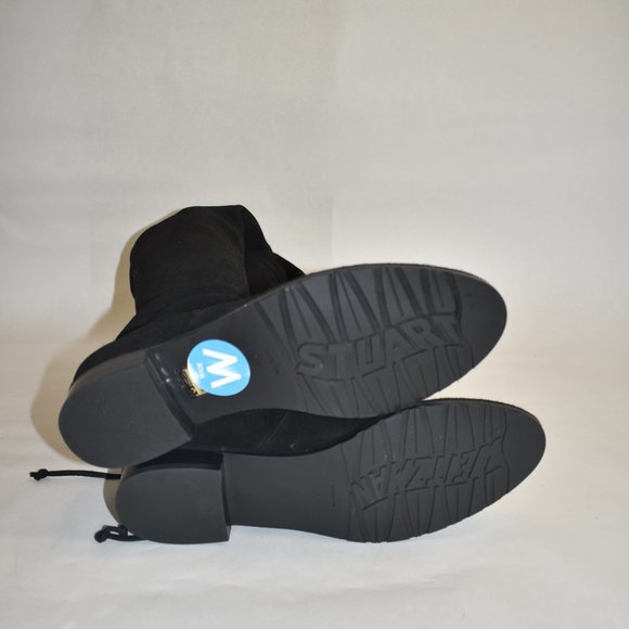 Stuart Weitzman Lowland Stretch Suede Over-the-Knee Boots Black Size 9 W - Picture 9 of 12